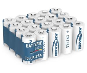 ANSMANN CR123A Piles au lithium 3V, 20 pièces