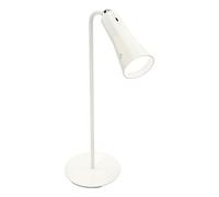 ANSMANN Lampe de bureau à pince 3 en 1 Lampe de bureau à LED à intensité variable en continu et commande tactile Applique murale Lampe de travail rechargeable avec type C, Blanc