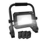 Ansmann Projecteur LED FL30W – 30 W 3000 lm, compatible packs de batteries 18V, 3 adaptateurs