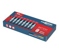 ANSMANN Lot de piles alcalines Mignon AA 1,5V (8 pces) - Piles LR6 idéales pour télécommandes, horloges murales, lampes de poche, etc. - Piles alcalines LR6 à longue conservabilité