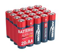 ANSMANN Lot de Piles alcalines Mignon AA/LR6 (20 pces) - Piles alcalines 1,5V AA économiques et puissantes - Piles AA pour télécommande, Manette Xbox, Horloge Murale, etc.