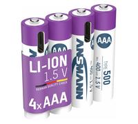 Ansmann LR03 Pile USB-C Micro (AAA) Li-Ion 500 mAh 1.5 V 4 pcs. (4 pcs, AAA, 400 mAh), Batteries + piles