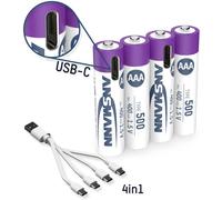 Ansmann LR03 USB-C Batterie USB-C® Li-Ion 500 mAh 1.5 V 4 pc(s)