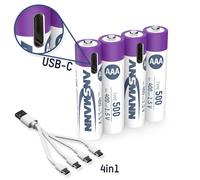 Ansmann LR03 USB-C Batterie USB-C® Li-Ion 500 mAh 1.5 V 4 pc(s)
