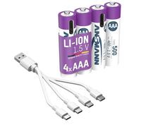 Ansmann Micro AAA 500 Typ USB-C 4er Blister (400mA