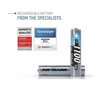 Ansmann Micro (AAA) pile NiMH (4 pcs, AAA, 1050 mAh), Batteries + piles