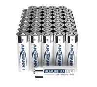 ANSMANN Pack de 40 piles alcalines - Mignon AA / LR6 / 1,5V - batterie universel