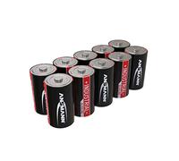 ANSMANN Pile alcaline LR20 Industrial (10 pces) - Piles Mono D de qualité Professionnelle à Haute capacité - Piles jetables étanches et puissantes idéales pour Les appareils du Quotidien