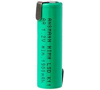 ANSMANN Pile Industrielle NiMH Type AA avec Pattes à souder (1 PCE) - Accumulateur NiMH pour Articles de modélisme, Rechange de Blocs d'accu, etc. - Pile NiMH 1,2V 1900 mAh