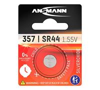 ANSMANN Pile oxyde d'argent SR44 (1 PCE) - Pile de Montre 357 1,55V de qualité supérieure - Pile Plate fiable d'une capacité de 133 mAh