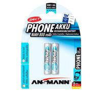 Ansmann Piles AAA Energy Phone NiMH 800 mAh 1,2 V rechargeables, faible autodécharge – lot de 2