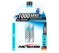 Ansmann Piles rechargeables NiMH Micro AAA 1000 mAh - faible autodécharge - Lot de 2