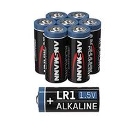 ANSMANN Piles alcalines LR1 (Lot de 8) - Piles alcalines 1,5V pour Calculatrice de Poche, Horloge Murale, Ouverture de Garage à Distance, etc. - Piles jetables à Hautes Performances