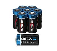Ansmann Piles lithium CR123A 3V – haute performance caméras, lampes de poche, alarmes – lot de 8