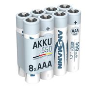 ANSMANN Piles Rechargeables AAA 550 mAh NiMH 1,2V Lot 4 Micro HR03