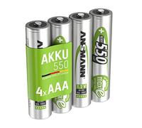 Ansmann Pile rechargeable LR3 (AAA) NiMH 1,2 V 550 mAh 5030772 – Lot de 4