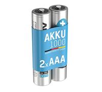Ansmann Piles rechargeables NiMH Micro AAA 1000 mAh - faible autodécharge - Lot de 2