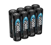 ANSMANN Piles Rechargeables NiZn AA 2500 mWh 1,6V (Lot de 8) - Piles Nickel-Zinc ZR6 pour Appareil médical, Jouet pour Enfant, Lampe de Poche, etc. - Accumulateurs à Faible autodécharge