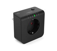 ANSMANN Prise de courant à économie d'énergie, prise compacte avec minuterie et compte à rebours, décoration de Noël, pas de consommation en veille, noir, 3680 W, pour l'intérieur