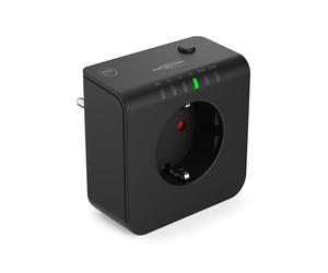 ANSMANN Prise de courant à économie d'énergie, prise compacte avec minuterie et compte à rebours, décoration de Noël, pas de consommation en veille, noir, 3680 W, pour l'intérieur