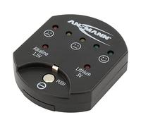ANSMANN Testeur de piles boutons (1 pce) - Testeur piles plates alcalines 1,5V et lithium 3V - Testeur de capacité des piles de type CR2025, CR2032, LR41, LR44, et autres formats