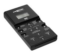 Ansmann Testeur de piles Energy Check LCD 1900-0100 | Testeur numérique pour piles bouton, blocs 9 V et batteries Li-Ion, affichage précis de la tension en volts et pourcentage