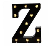 anso Lettre lumineuse LED noire 26 grandes lumières lumineuses anglaises pour la maison, fête d'anniversaire (Z)