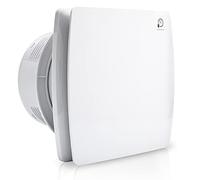 Ansobea Extracteur d'air 100mm avec capteur d'humidité,Extracteur dair silencieux avec clapet anti-retour et minuteur, ventilation salle de bain MC pour salle de bain,cuisine,bureau,WC-Blanc