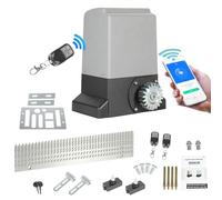 Ansobea Opérateur de portail coulissant 370 W Porte coulissante électrique WLAN jusqu'à 800 kg, 12 m/min Ouvre-porte de garage avec APP Bluetooth avec 2 télécommandes