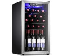 Antarctic Star Refroidisseur de vin pour 26 bouteilles/boissons - Petite cave à vin pour soda, bière, comptoir, bar, vin autonome - Porte en verre transparent pour la maison, le bureau ou le bar - 0,9