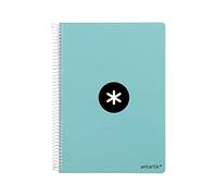 Antartik Cahier à spirale leiderpapel a5 couverture rigide 80h 100 gr boîte 5mm couleur menthe