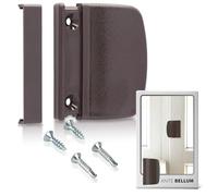 Ante bellum Poignée de porte de balcon - Poignée de porte polyvalente pour portes de balcon, de terrasse et de moustiquaire, poignée de porte de terrasse avec vis (marron)