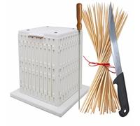 Antech CUBO ROSTICINI Coffret 81 pièces avec Couteau et 100 brochettes pour la préparation optimale et Facile des rôtis, brochettes de Viande, Poisson, Fruits, brochettes, barbecue SOUVLAKY