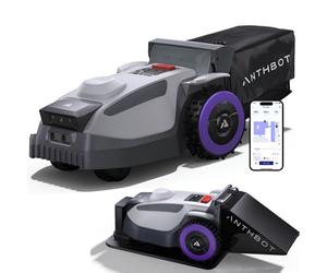 ANTHBOT N8 Robot tondeuse 4-en-1 sans câble périphérique, GPS RTK, caméra IA, jusqu’à 1 500 m², bac 23 L à vidage automatique