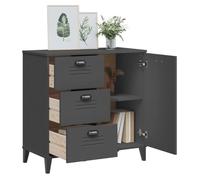 Anthracite Commode Salon CHIC Buffet bas/Cabinet 1 PC VIKEN gris anthracite 80x40x80 cm bois d'ingénierie N12766