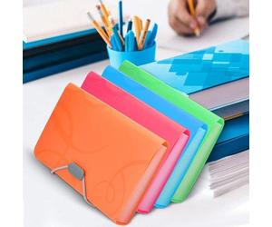 ANTHYTA - Lot de 4 chemises à rabats colorées et extensibles, format A6, avec étiquette, enveloppes en PP, classeurs de tri A6, porte-documents portables A6 en plastique pour certificats, factures et