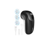 Anti Bouloche Électrique, [Type-C+Écran LED] Homtronics Rasoir Électrique à Bouloches, Rasoir Anti Bouloche, 3 Lames Remplaçables,3 Vitesses Réglables,pour Laine Vêtements Canapés Couvertures,Noir
