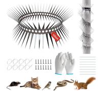 Anti Chat Protection Contre Les Martres,100 cm avec Accessoires, Peut être coupée, Protection Contre Les Martres, pour gouttière, Arbre, Maison, Jardin, Anti Chat Exterieur Puissant