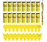 Anti Moucherons Interieur,Piege a Mouche,Attrape Mouches,pour Plantes Jaune | 16X Piege a Mouche Tue Mouches Adhesif + 20X Anti Moucherons pour Plante,pour la Maison,la Cuisine,l'extérieur,Fermes,Jardin