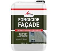 Anti Mousse Façade Ultra Concentré, Traitement Fongicide 20 L | Détruit Dépôts Verts, Verdissures, Lichens et Algues, Préventif et Curatif, Mur Extérieur, Crépi - Arcane Industries