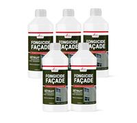 Anti Mousse Façade Ultra Concentré, Traitement Fongicide 5 L (5 x 1L) | Détruit Dépôts Verts, Verdissures, Lichens et Algues, Préventif et Curatif, Mur Extérieur, Crépi - Arcane Industries