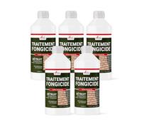 Fongicide anti dépôt vert ultra concentré toiture, mur, façade, terrasse, élimine algues et lichens - ANTI-MOUSSE Lot de 5 x 1L (5L)