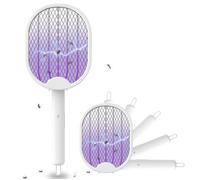 Anti moustique - Raquette electrique insectes - Pliable - 3000 V - Lampe anti-moustiques ultraviolette