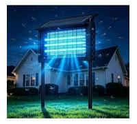 Anti-Moustique Solaire exterieur- UV 365nm - Couvre 40-50m² - IP44 Étanche - Capteur Automatique - Jardin Balcon