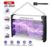Anti-moustiques électrique 1800 V - Lampe UV Anti Moustique 20W - Efficace sur Une Surface 25-30m² - filet protection à 360°