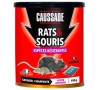 Appât céréales - rats et souris - forte infestation - 150 g - boite métal d