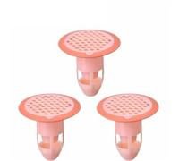 Anti-Odeur pour Drain de Sol de Douche Crépine de vidange en Silicone 1 à 10 pièces, Filtre Anti-Odeur(Pink-3PCS)