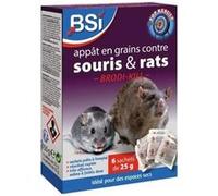 Anti-Rats Et Souris 150G - Bsi - Efficacité Radicale - Brodi-Kill Grain - 6 Sachets De Blé De 25G - Derniere Génération G