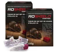 Anti-Rats & Souris 600G Forte Infestation 24 Blocs De 25G Action Dès La Première Ingestion Pour Maison Cuisine Lieux Secs Humides