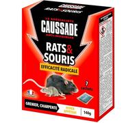 Anti-Rats & Souris - 7 Sachets Céréales - 140g | Efficacité Radicale - Lieux Secs - Prêt à l'Emploi - Une Ingestion Suffit